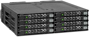 ICY DOCK ToughArmor MB998SP-B 8-Bay 2.5” SATA/SAS HDD/SSD Mobile Rack Enclosure for 5.25″ Bay