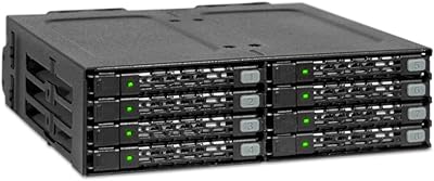 ICY DOCK ToughArmor MB998SP-B 8-Bay 2.5” SATA/SAS HDD/SSD Mobile Rack Enclosure for 5.25″ Bay