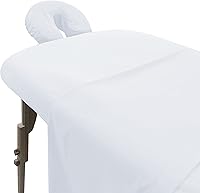 LONDON LINENS Soft Microfiber Massage Table Sheets Set - White — image 1