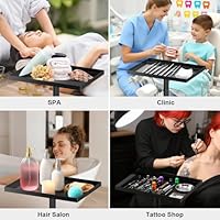 FLOLXNB Salon Tray Cart Premium Metal Tattoo Tray Rolling Trolley — image 7