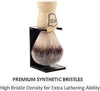 Parker Synthetic Shaving Brush with Faux Cream Handle — image 6