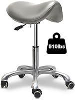 LIMKOMES Saddle Stool with Wheels, Grey — image 1