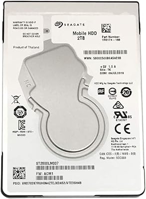 Seagate 2TB 5400RPM 2.5-Inch SATA Hard Drive