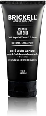 Brickell Men's Hair Styling Sculpting Hair Glue, 2 oz