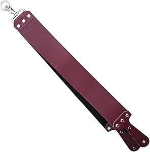 Parker Handmade Latigo Leather Strop for Straight Razor & Knife Sharpening (Red) Review