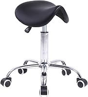 KKTONER Rolling Saddle Stool Black — image 1