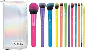 Moda Totally Electric 13pc Full Face Makeup Brush Set Review