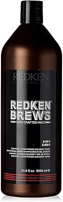 Redken Brews 3-in-1 Men's Shampoo, Conditioner & Body Wash