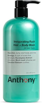 Anthony Men's Body Wash and Shampoo, 32 Fl. Oz
