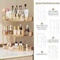 FELIZHOUSE 3-Tier Makeup Organizer - Amber — image 6