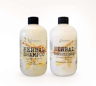 Legend's Creek Farm Herbal Goat Milk Shampoo & Conditioner Bundle, Oatmeal, Milk & Honey, 16 fl. Oz