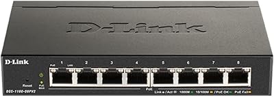 D-Link DGS-1100-08PV2 8-Port Gigabit Smart Managed PoE+ Switch