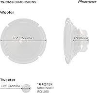 Pioneer D-Series TS-D65C 6.5” 2-Way Speakers — image 6