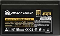 High Power 600W Power Supply, 80 Plus Gold Certified — image 4