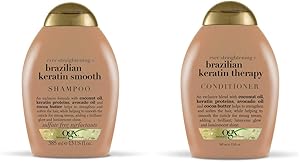 OGX Ever-Straightening Brazilian Keratin Therapy Shampoo and Conditioner 13oz Set Review