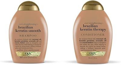 OGX Ever-Straightening Brazilian Keratin Therapy Shampoo and Conditioner 13oz Set