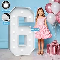 Teebloom 4FT Marquee Light Up Number 6 — image 3