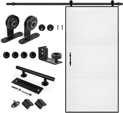 S&Z Tophand 42 in. x 84 in. White PVC Barn Door