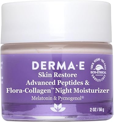 Derma E Advanced Peptides Vegan Flora-Collagen Night Moisturizer 2oz