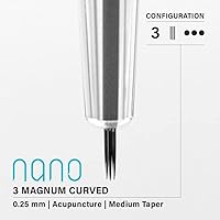 Vertix Nano Membrane Tattoo Cartridge Needles - 5 Magnum 0.25mm Curved Taper (20 Count) — image 2