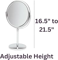Jerdon Two-Sided Tabletop Makeup Vanity Mirror - 9-Inch, 5X-1X Magnification — image 6