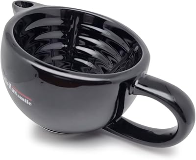 The Goodfellas' Smile Scuttle Shave Mug - Black Ceramic Shaving Bowl