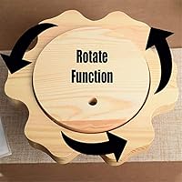 Meao 4-Tier Round Rotatable Honeycomb Shape Wooden Essential Oil Display Organizer — image 5