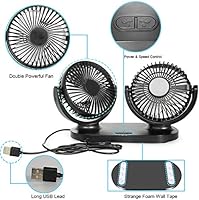 Aoneky 5V 2A 360° Rotating Dual USB Fan — image 3