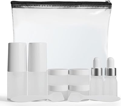 Wondercraft 11 Piece Travel Skincare Containers Set