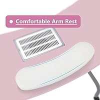 AGESISI Portable Manicure Table with Dust Collector, Pink, 36-inch — image 3