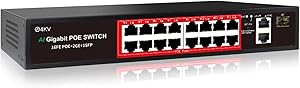 STEAMEMO 16-Port PoE Switch with 240W Power and 2 Gigabit Uplinks Review