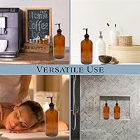 Cornucopia Brands 32-Ounce Amber Glass Lotion Pump Bottles (2-Pack) — image 4