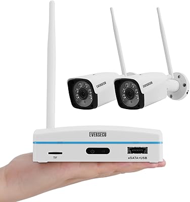 EVERSECU Mini 8CH Wi-Fi NVR System with 2K Cameras