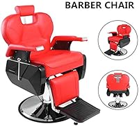 Paddie Red Barber Chair Heavy Duty Reclining Hydraulic — image 7
