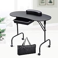 Topeakmart Manicure Nail Table Station - 37-inch Black — image 7