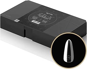 APRÉS Nail Gel-X Natural Stiletto Short Tips - 600 Tips, 14 Sizes (00-9)