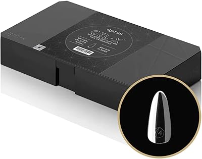 APRÉS Nail Gel-X Natural Stiletto Short Tips - 600 Tips, 14 Sizes (00-9)