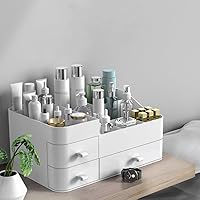 MIUOPUR White Makeup Organizer with 3 Drawers — image 7