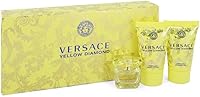 Versace Yellow Diamond Eau De Toilette Spray 3 oz & Body Lotion 3.4 oz Gift Set — image 1