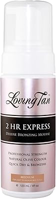 Loving Tan 2 HR Express Self Tanning Mousse, Medium - 4 Fl Oz