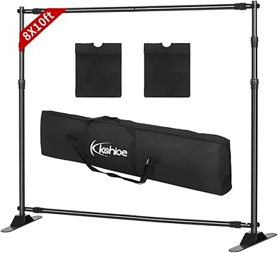 Kshioe 10x8 ft Backdrop Banner Stand Adjustable