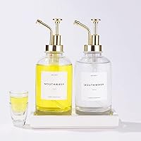 Molimoli Glass Soap Dispenser Set, 500ml/16.9oz, Gold — image 5