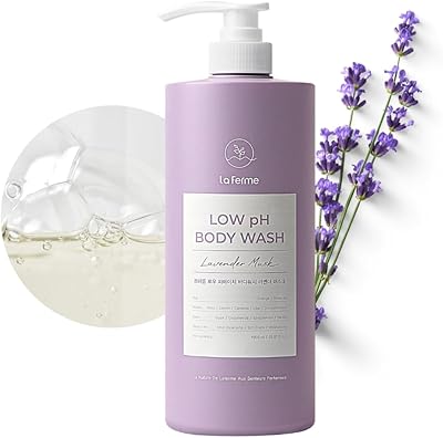 laferme Low pH Balanced Gentle Korean Body Wash, Lavender Musk, 33 Fl Oz