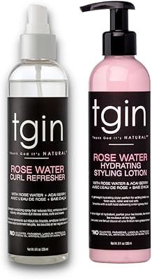 tgin Rose Water Curl Refresher & Hydrating Styling Lotion Duo 8oz