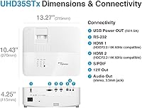 Optoma UHD35STX 4K UHD Short Throw Gaming Projector — image 8