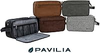 PAVILIA Toiletry Bag for Men, XL Brown — image 7