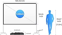 AODIOU 120-inch Outdoor Projector Screen with Stand — image 5