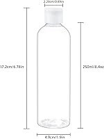 TRENDBOX 8oz Clear Bottles with Flip Cap - 30 Pack — image 2