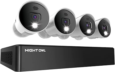Night Owl 8-Channel Bluetooth Video Security Camera System with 4K UHD Spotlight Cameras and 1TB Hard Drive
