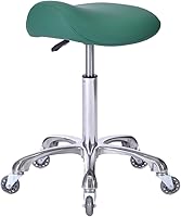 FRNIAMC Professional Saddle Stool with Wheels – Green — image 1